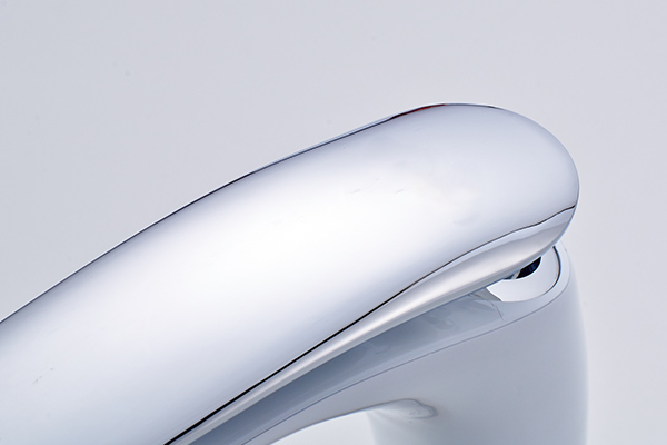 ROVATE White Painting Bathroom Sink Mixer , Single Handle Bathroom Faucet Custom
