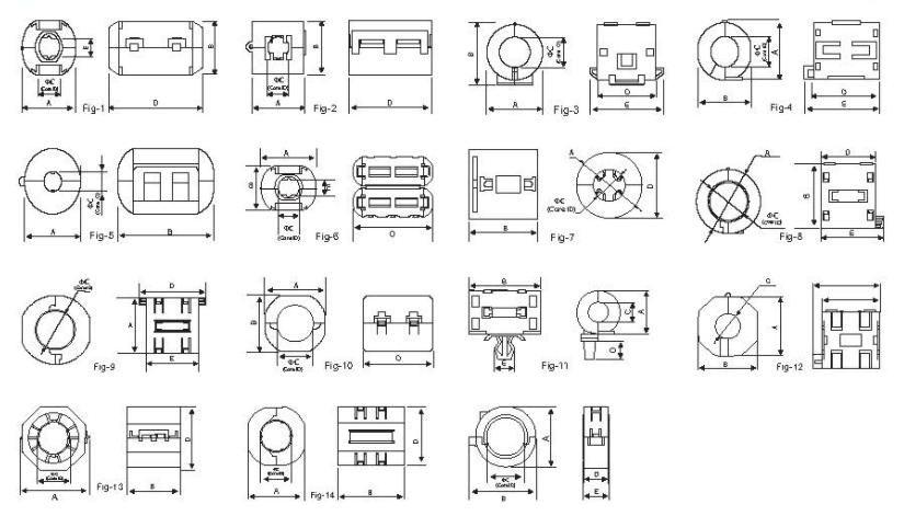 V18011A Snap On Ferrite Choke with Cylindrical Ferrite Core for EMI RFI Noise Filtering and Industrial Signal Protection
