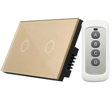 Luxury White & Black Crystal Glass Touch Panel Intelligent wall switch with led indicator light