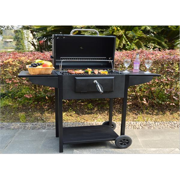 Factory price outdoor villa countryard Charcoal BBQ Grill Trolley Smoker Barbecue Grillfor 5 people