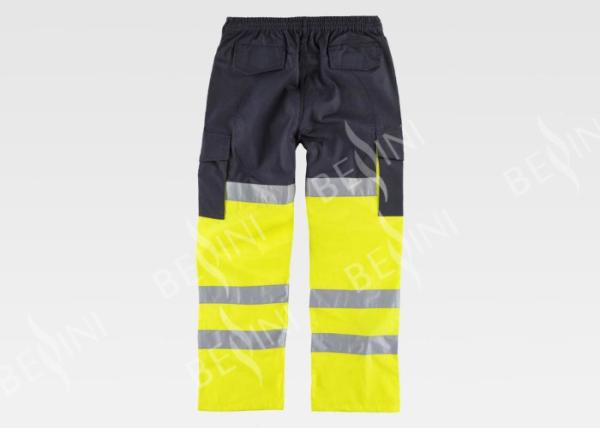 Workers Reflective Orange Hi Vis Trousers / Fashion Mens Safety Work Pants 