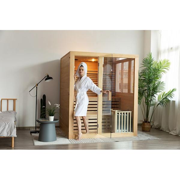 Custom Indoor Modern Home Body Wet Steam Sauna Room For 4 Person