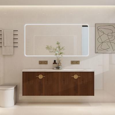 Water Resistant Modern Style Single Mirror Vanity Sink Bathroom Storage Cabinet Bathroom Vanity