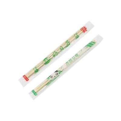 9 hashis de bambu redondos descartáveis com embalagem de OPP