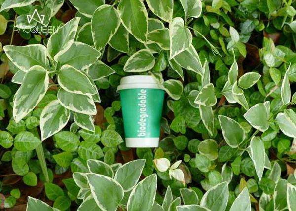 Single Wall Biodegradable Compostable Paper Cups Green Drinking Cup 4oz - 22oz