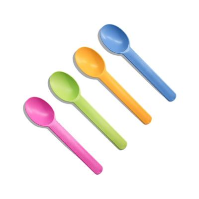 Small Dessert Spoons Made of Biodegradable Cornstarch with Customized Logo and Color