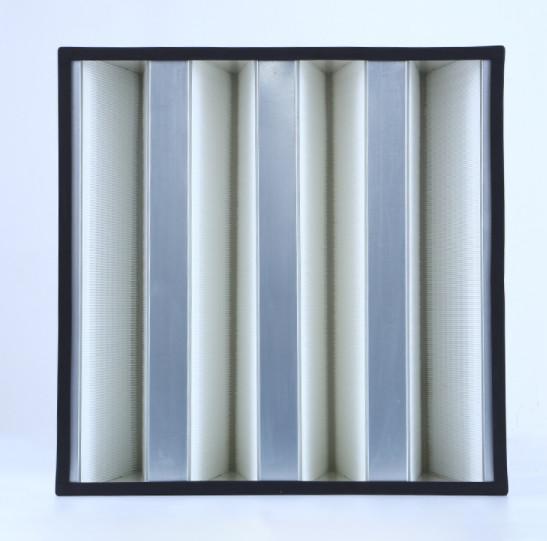 V filtro de ar H13 do plissado HEPA do banco mini na área dos meios da indústria 10sqm de Pharma