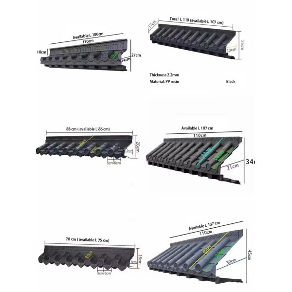 PP Plastic Roof Tiles & Roofing Accessories with Brackets Lightweight Easy Install Roof Shingles with End Caps Corner Joints