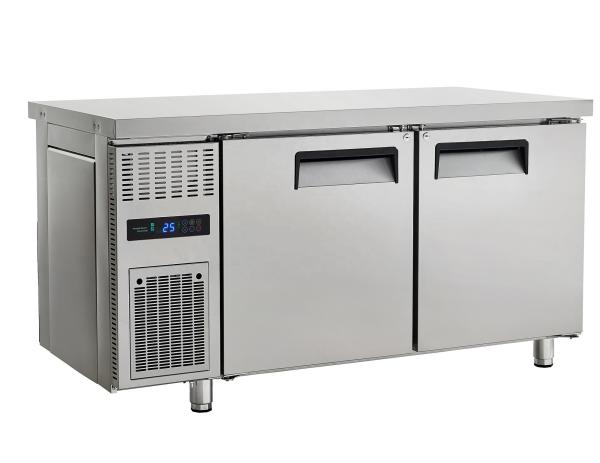 Établi de travail commercial en acier inoxydable avec refroidisseur sous comptoir Réfrigérateur de cuisine pour hôtel et restaurant Réfrigérateur de cuisine
