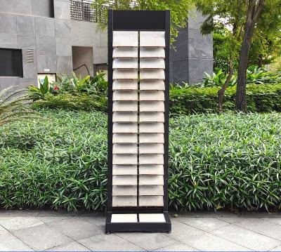 Wire Shelf Stone Display Stand Floor Standing Quartz Stone Display Rack For Granite