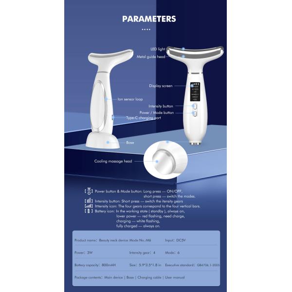 Micro-Current Heating Neck Beauty Device for Electric Massage and Wrinkle Removal