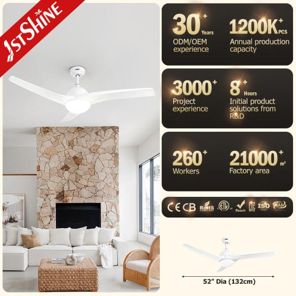 Fã de teto industrial das lâminas do ABS de DCF W186 52 com luz conduzida