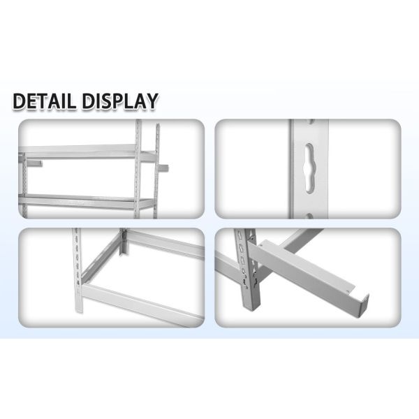 3 Tier Single Entry Tire Storage Rack 1500LBS High Carbon Steel White Anti-Rust Adjustable Heavy Duty Steel Shelving