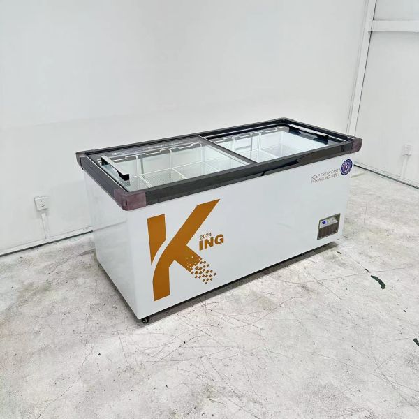 Supermarket Top Glass Freezer Glass Chest Freezer Customized Logo