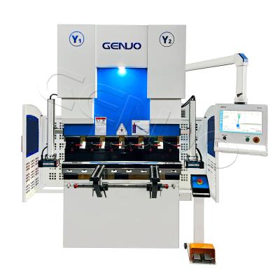Precision Bracket Manufacturing 40 Ton Press Brake with GENUO ETC-16 CNC Control and 200mm Slider Stroke Hydraulic Bending Tools