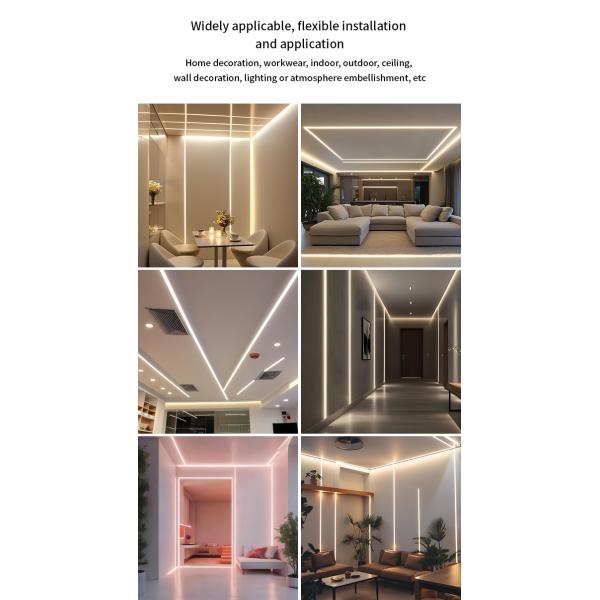 Silicone LED Strip Light Cover 10*10mm Indoor Flexible LED Strip Cover With Neon Border