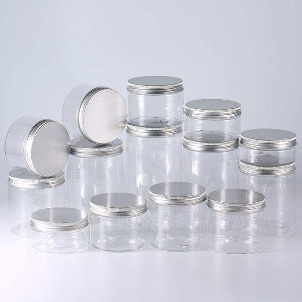 Custom Clear Round Plastic Canisters Pet Food Can Dia 100mm Food Grade