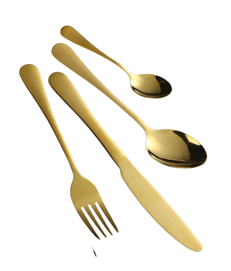 193G Utensils Bulk Gold Plated Stainless Steel Cutlery Set Kitchen Fork Spoon Knife