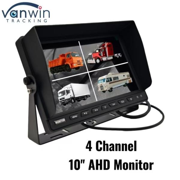 Black High Definition 4 Channel Car Monitor 7 9 10 Size Optional For A Variety Of Vehicles System PAL / NTSC