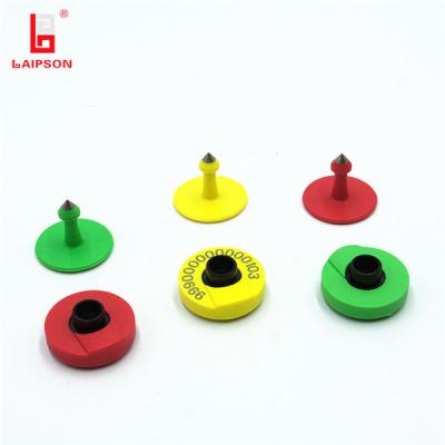 Electronic FDX-B rfid cattle ear tags 134.2khz 30*13mm