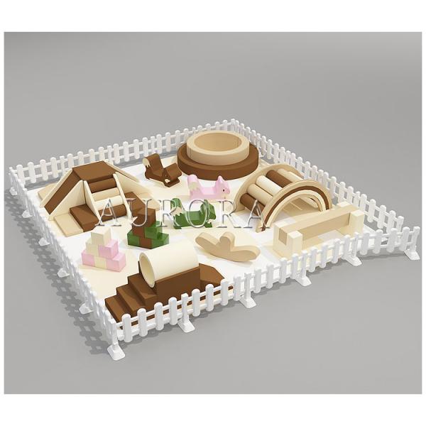 Factory Soft Play Playground Coffee Beige Equipment Indoor Soft Play Round Ball Pit