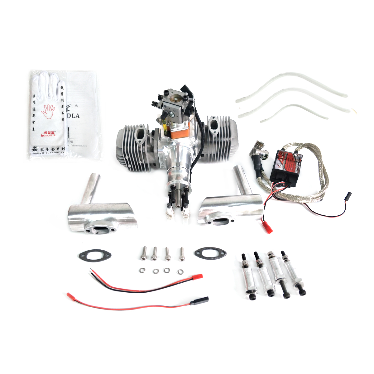 DLA 64 64CC Twin Cylinder Model Engine for RC Fix Wing Airplane UAV Engine