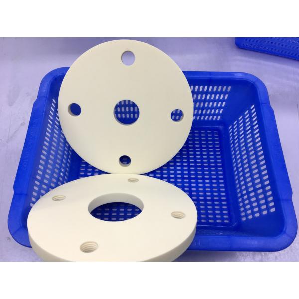 Insulating Round Circular Ceramic Plate / Ceramic Disc  with Thread Hole