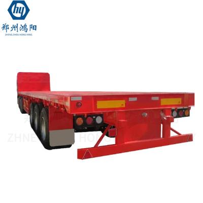 Efficient 80t Removable Lowbed Truck Trailer For Flatbed And 20 / 40 Foot Container Use