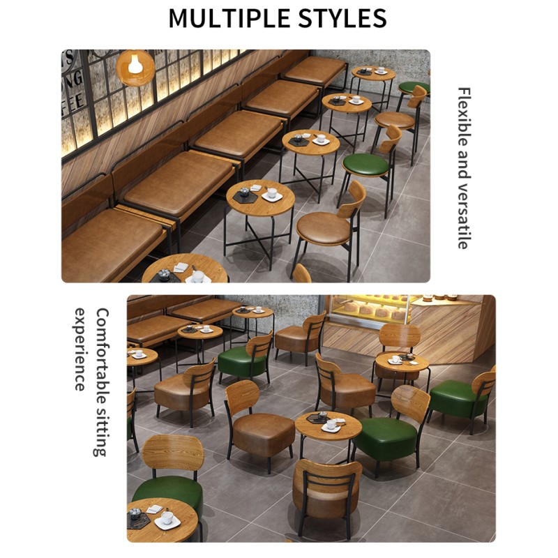 New Arrival Modern Commercial Restaurant Furniture Dining Table and Chairs for Cafe Fast Food Shop