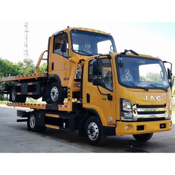 EURO 5 Diesel JAC Wrecker Towing Truck With Wrecker Bed On Tow Truck Platform