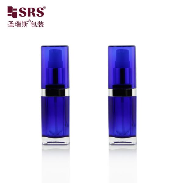 L051 SRS China Manufacture Acrylic Cosmetic 15ml 30ml 60ml 120ml Plastic Lotion Bottle with lid