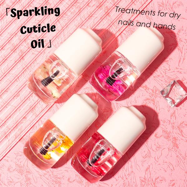 Moisturizing Nail Cuticle Oil Bottle With Flower Private Label Vitamin E Treatment Repair Care Revitalization Oil Products