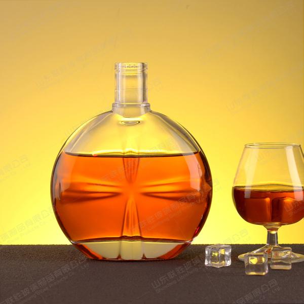 Прозрачное стекло Ликер Вино стекло Виски стеклянная бутылка с запечатанной пробковой крышкой и универсальный