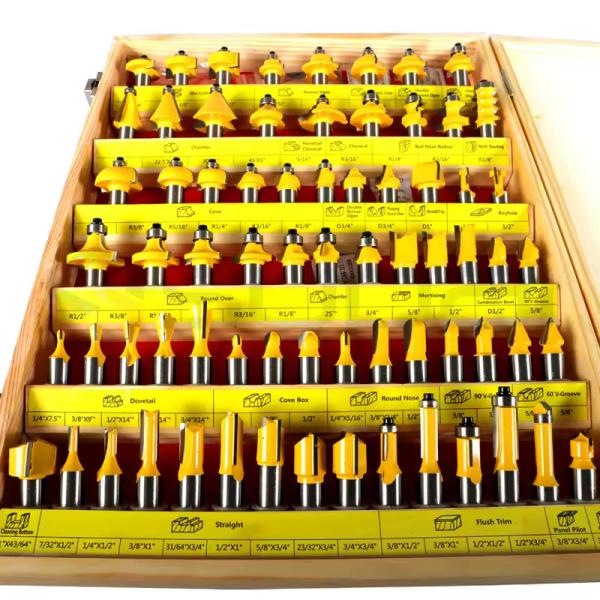 70pcs 1/2 12.7mm シャンク 木工 フレッシング カッター セット トルンステン カービッド 木 ルーター ビット エンド ミル