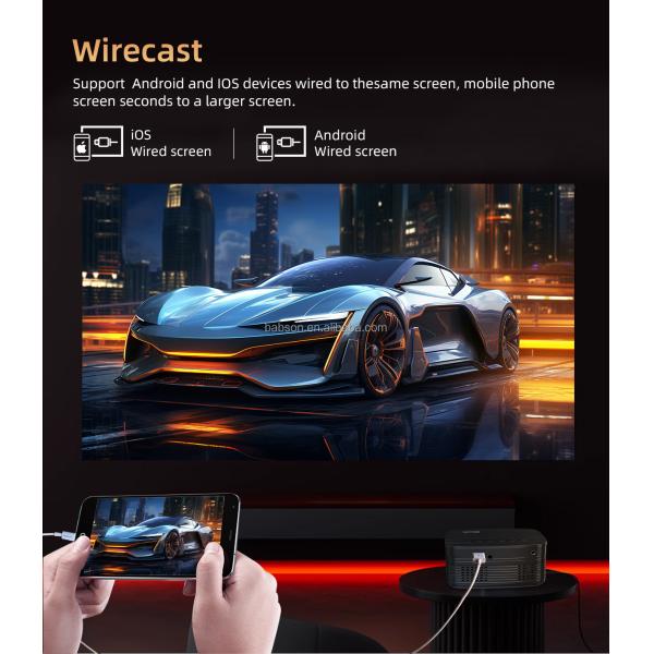 Mini Portable 16:9 LCD Video Projector 2GB ROM and 2G RAM Home Theater Smartphone Media Player Star200