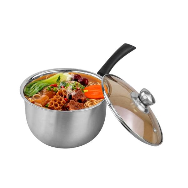 Home kitchenware stainless steel cooking pot bakelite handle casserole milk pot