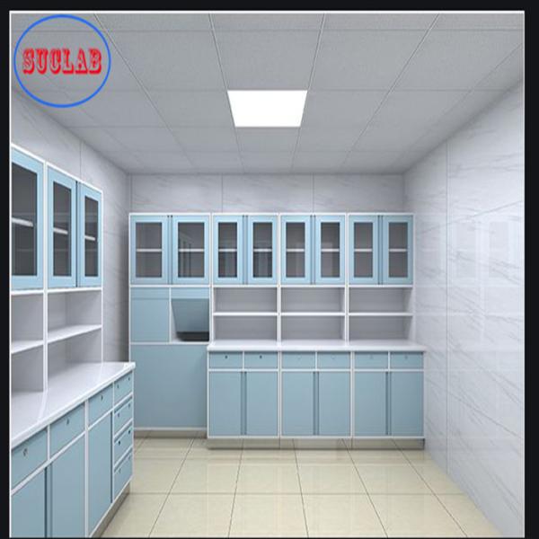 Hospitais Clinica Sala de operação de aço completo Gabinete de descarte Prateleiras ajustáveis Três secções Slider