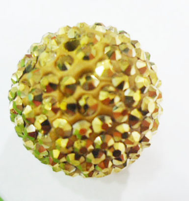 OEM Colorful Fancy Clay Shamballa Bead / Crystal Pave Beads Jewelry