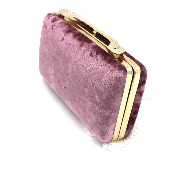 Leather Clutches And Evening Bags With Violet Diamonds Burgundy Flannel Inlaid