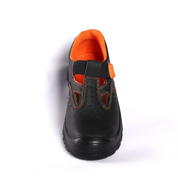 Slip Resistant Leather Mesh Steel Toe Lace up Closure Unise Low Cut Work Boots Safety Shoes