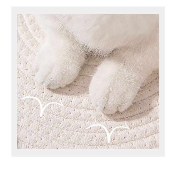 Cama para dormir para gatos de ratán grueso resistente a los arañazos material biodegradable para el verano