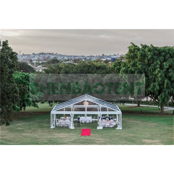 White Outdoor Transparent Tent , Marquee Wedding Party Tent Stable Anti - Rust
