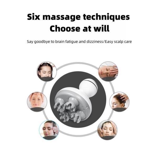 Customized Logo Availabled Mini Handheld Vibrating Body Massager Device for Head Massage Area in White Appearance