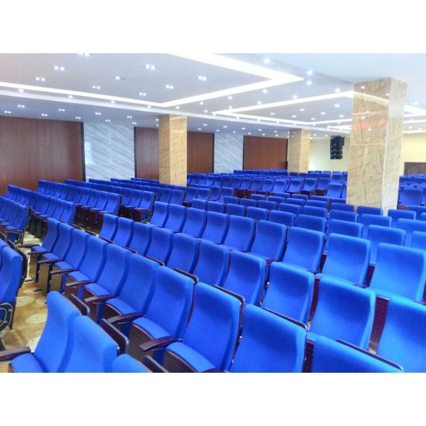 Metal Folding PU Molded Sponge Theater Seats With Back Table / Movie Theater Chairs