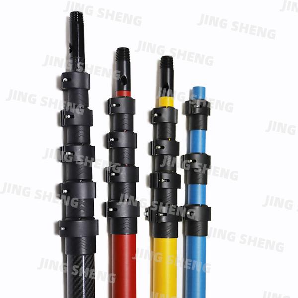 7-50ft Telescoping Carbon Fiber Pole V2 Board Clamp for Pressure Wash Pole, Industrial Cleaning, Window Cleaning OEM