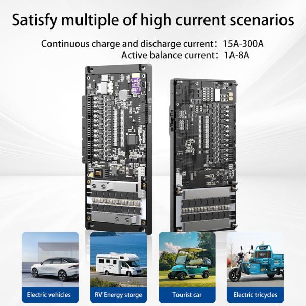 Smart Bms Active Balance Factory 200A 250A 300A BMS with 1A-8A Active Equalizer and CAN/RS485 for Heavy-duty Vehicle Battery Pack