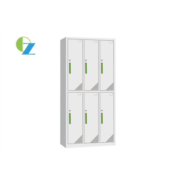 Хранение двери шкафчиков 6 офиса спортзала стальное с красной стальной ручкой