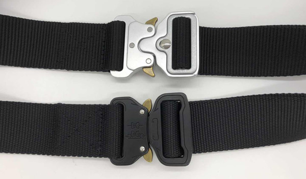 Пояс Webbing полиэстера черноты ширины 3.8CM с пряжкой сплава цинка особенной