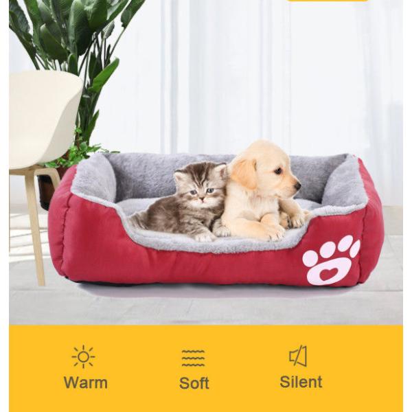 28 Inch Machine Washed Pet Calming Beds Soft Luxury Square Plush Dog Sofa