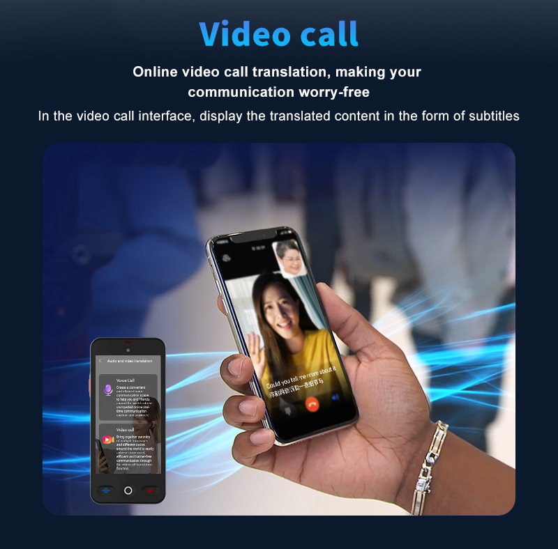 AI Video Call Voice Intelligent Language Translator For Business Tranvel Study